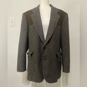 Pendleton men's size 44 classic western style two button wool/leather blazer
